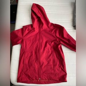 Uniqlo red rain jacket